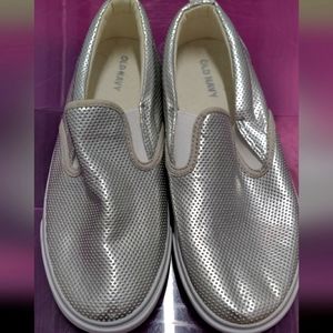 Old Navy Silver Slip-ons
